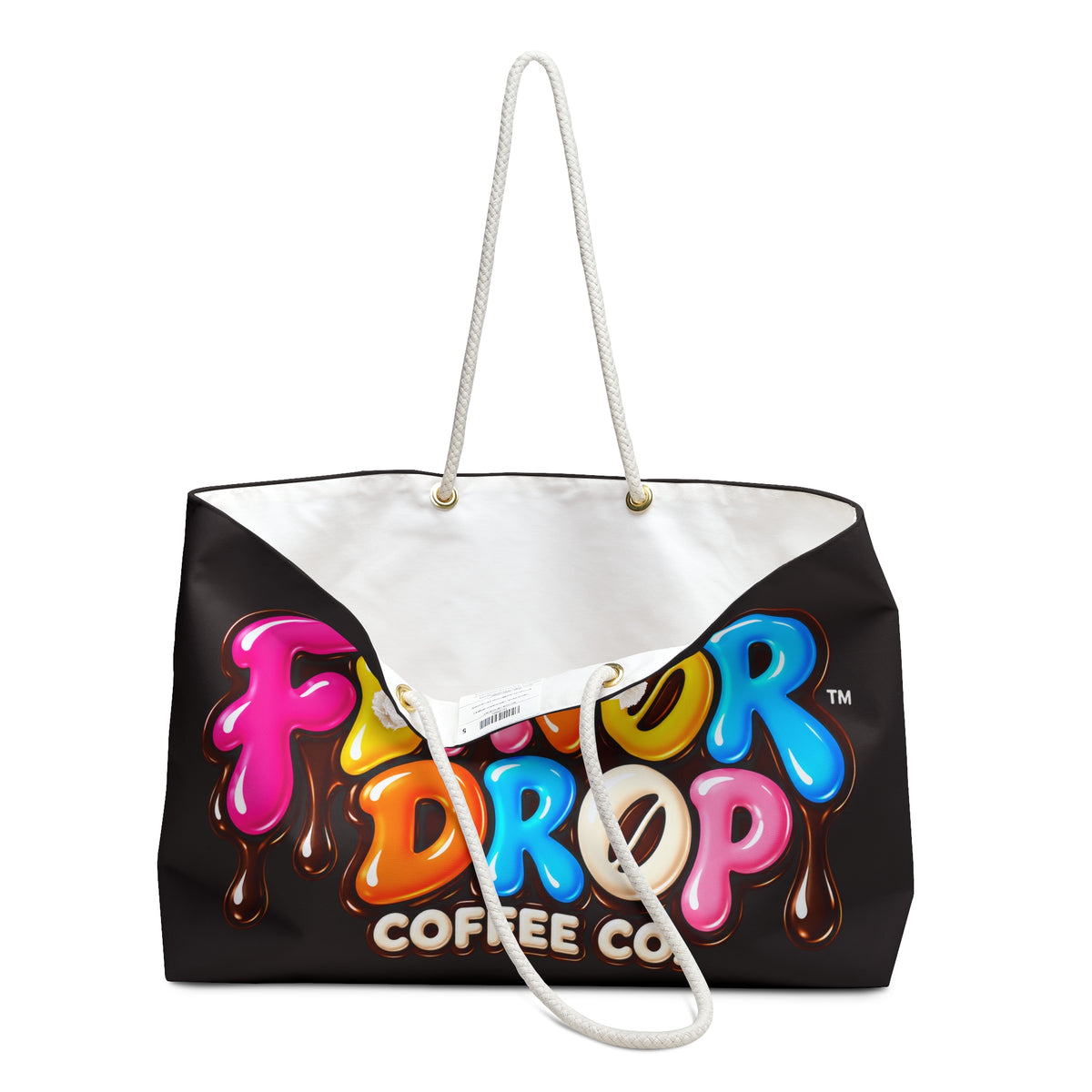 The Flavor Drop Coffee Co. Weekender Bag — Colorful Logo Travel Tote