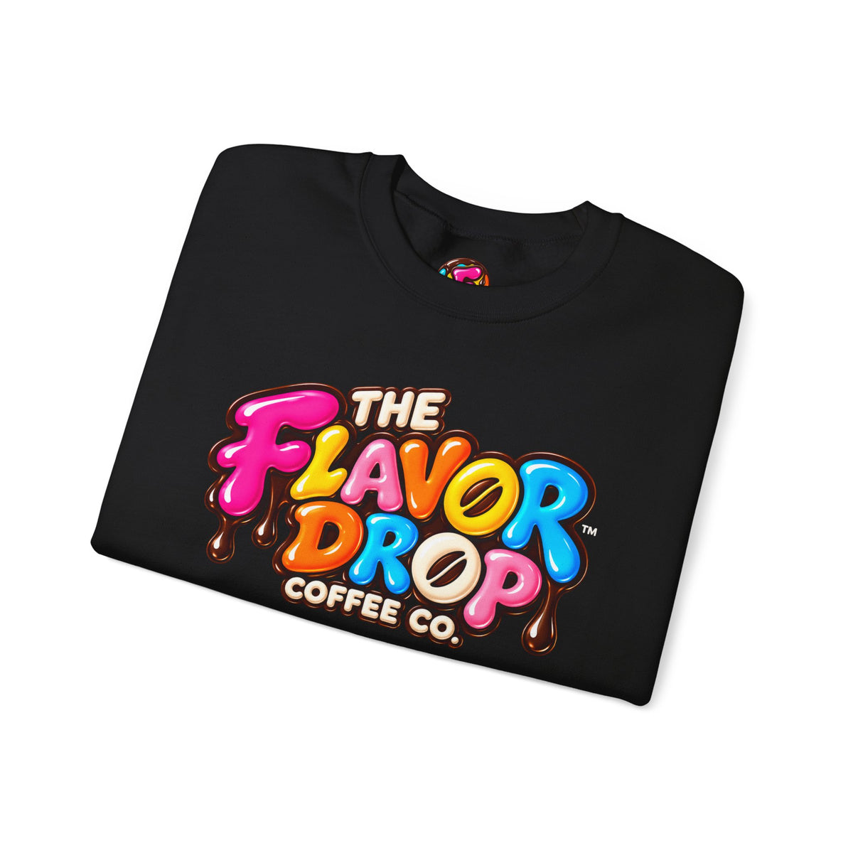 Flavor Drop Crewneck Sweatshirt — "Drop the Boring, Keep the Flavor" Coffee Co.