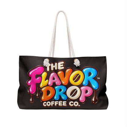 The Flavor Drop Coffee Co. Weekender Bag — Colorful Logo Travel Tote