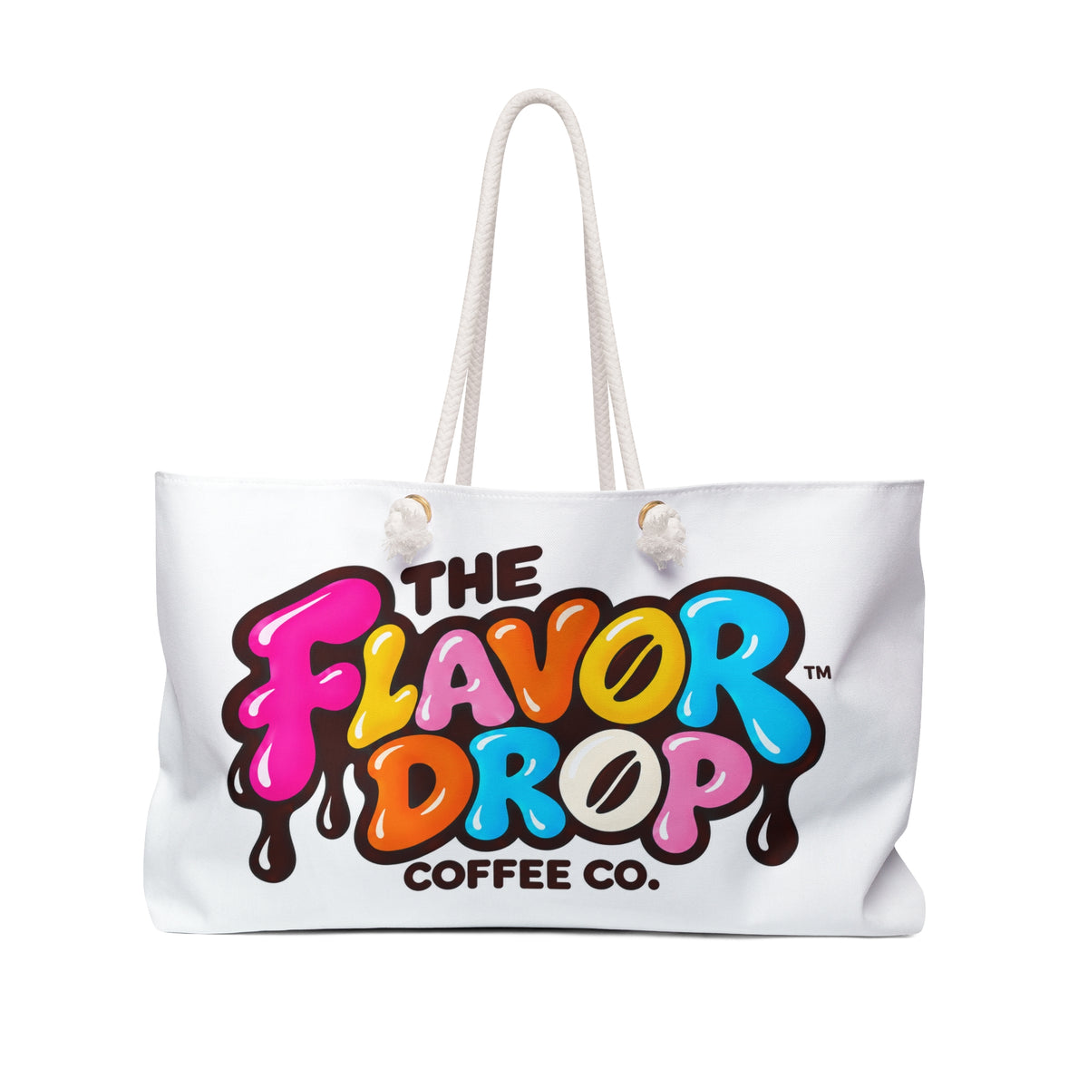 Weekender Bag — The Flavor Drop Coffee Co. Logo Canvas Tote