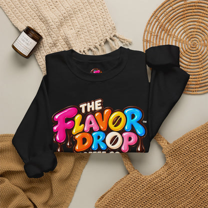 Flavor Drop Crewneck Sweatshirt — "Drop the Boring, Keep the Flavor" Coffee Co.