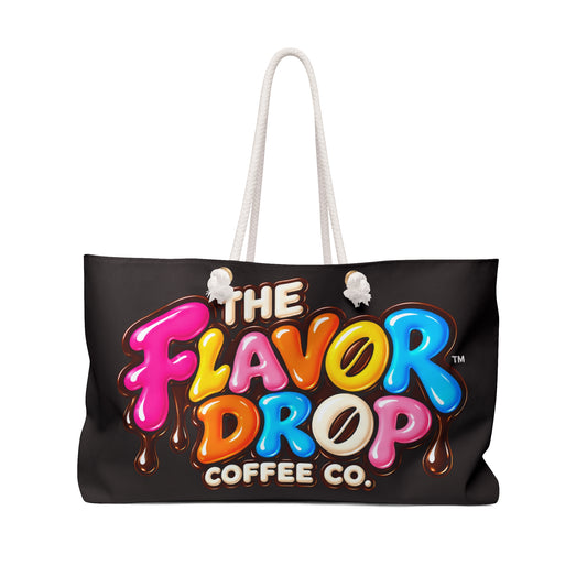 The Flavor Drop Coffee Co. Weekender Bag — Colorful Logo Travel Tote
