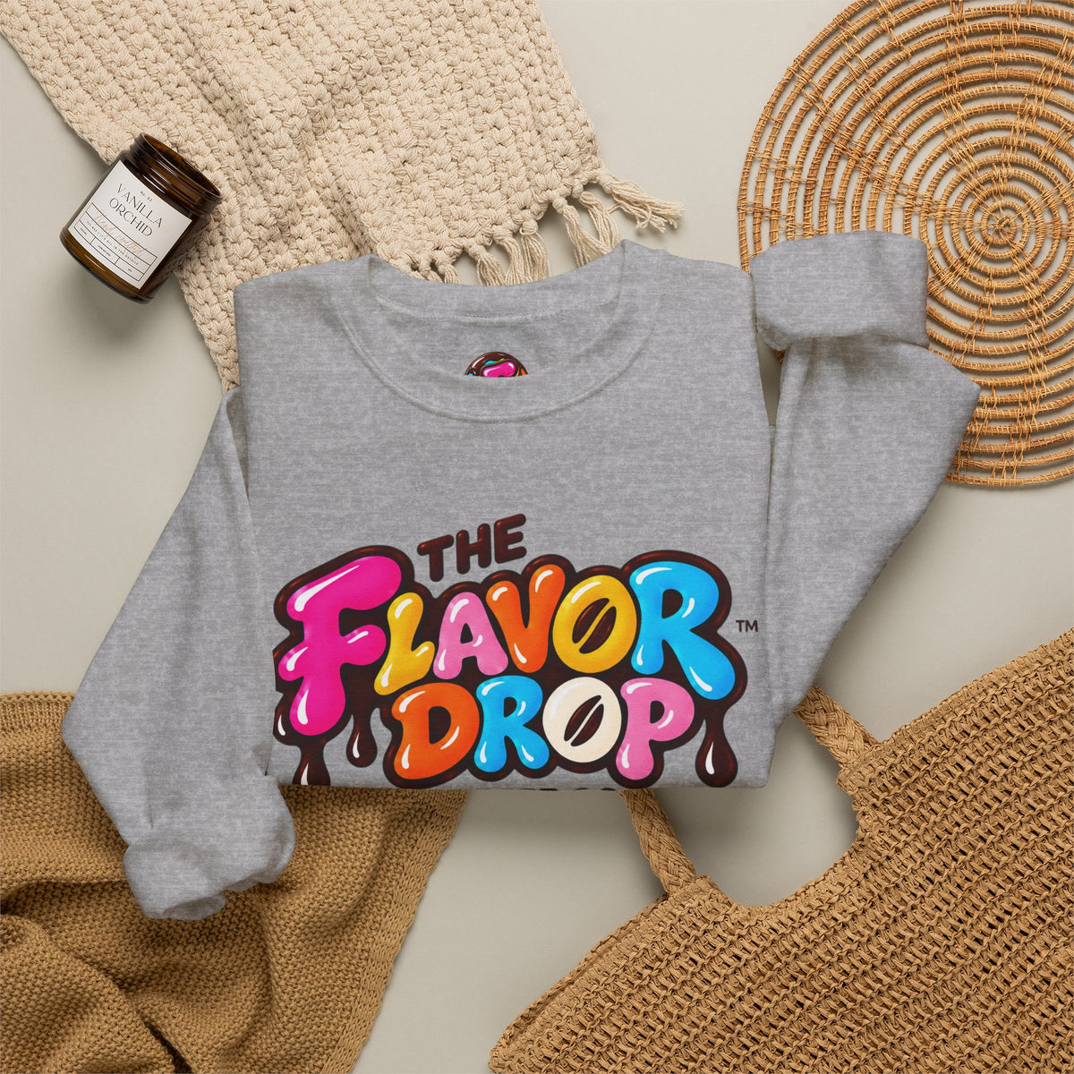 The Flavor Drop Logo Sweatshirt | Colorful Candy Typography