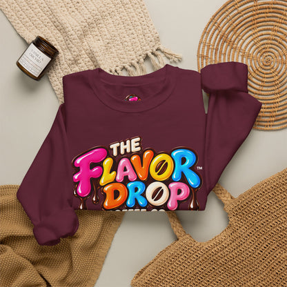 Flavor Drop Crewneck Sweatshirt — "Drop the Boring, Keep the Flavor" Coffee Co.
